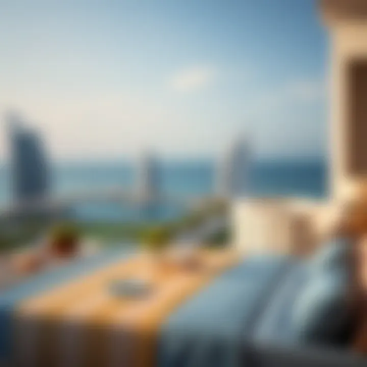 Stunning ocean view from a balcony in Five Palm Jumeirah