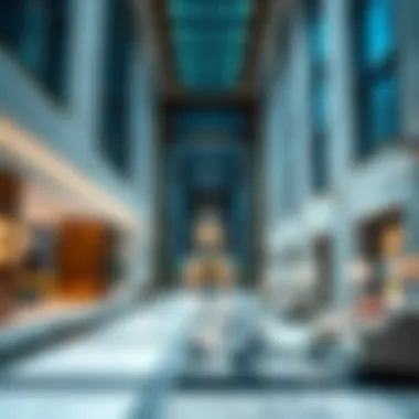 Luxurious lobby of Garhoud Star Building highlighting interior design