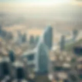 Modern Skyline of Dubai Aerial view of Dubai showcasing its modern skyline and urban layout