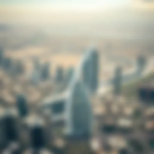 Modern Skyline of Dubai Aerial view of Dubai showcasing its modern skyline and urban layout