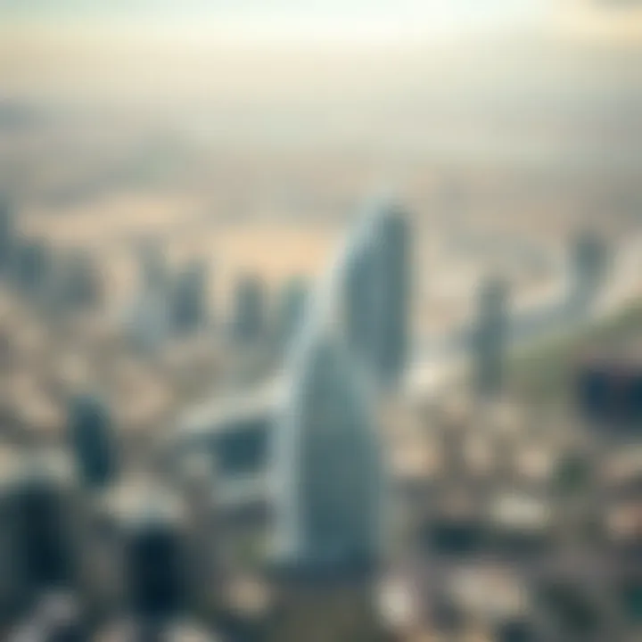 Modern Skyline of Dubai Aerial view of Dubai showcasing its modern skyline and urban layout