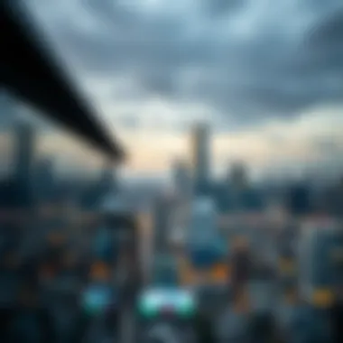 Urban Economic Growth and Opportunities A skyline view illustrating economic growth in urban areas