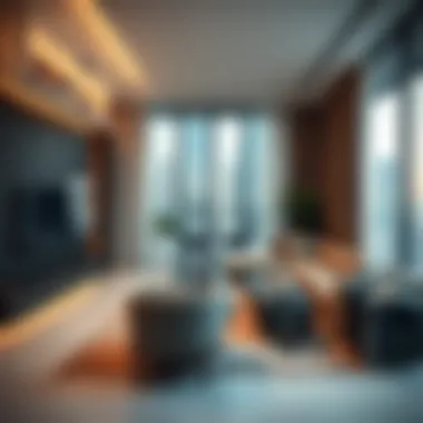 Upscale Living in Dubai Luxurious apartment interiors representing upscale living