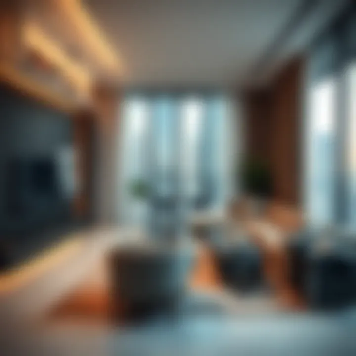 Upscale Living in Dubai Luxurious apartment interiors representing upscale living