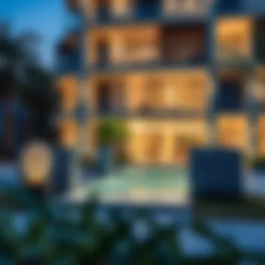 Exterior view of Hor Al Anz Star Residence showcasing architectural elegance