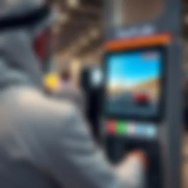 Using the Interactive Screen at UAE Pass Kiosk Interactive screen of UAE Pass kiosk in use