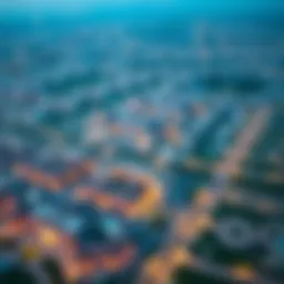 Aerial view of International City Phase 1 showcasing its residential clusters