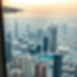 Aerial view of Dubai skyline showcasing iconic buildings