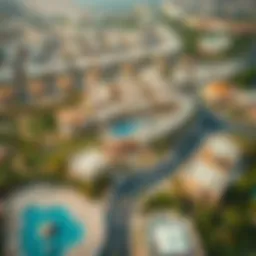 Aerial view of Jabel Ali Village showcasing its layout and surroundings