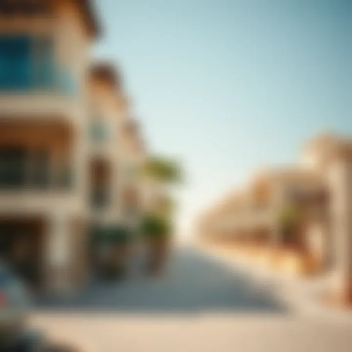 Architectural Design of Jabel Ali Village Elegant architectural design of residential buildings in Jabel Ali Village