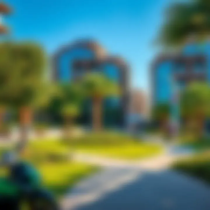 Engaging Community Spaces in JLT Vibrant community spaces in Jumeirah Lake Towers with parks and amenities