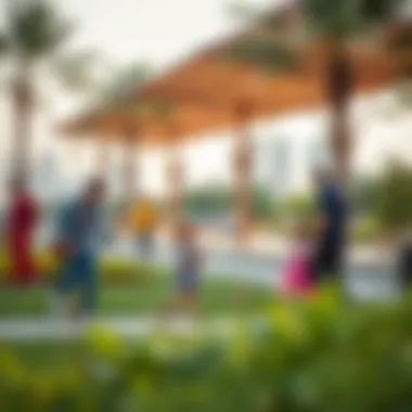 Community Engagement in Karama Park Families enjoying recreational activities in Karama Park
