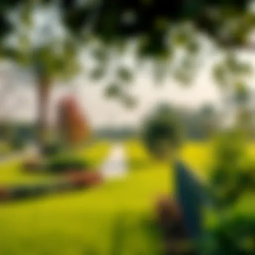 Lush Greenery and Walking Paths of Karama Park Scenic view of Karama Park showcasing lush greenery and walking paths