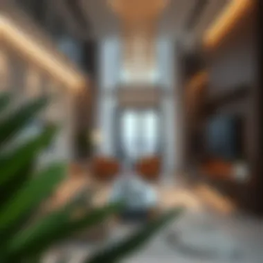 Stylish interior of a luxury apartment in Dubai