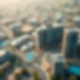 Aerial view of Knowledge City Dubai showcasing innovative architecture