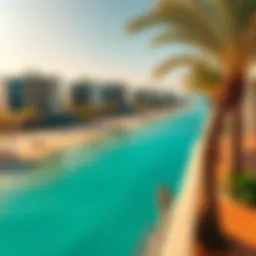 Breathtaking view of La Mer Beach with vibrant azure waters