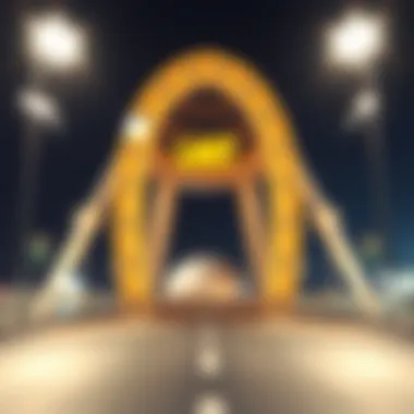 Driving Routes to Last Exit from Key Landmarks A map highlighting driving routes to Last Exit from key Dubai landmarks.