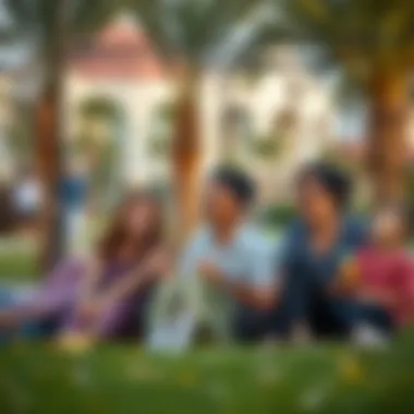 Community Life and Social Integration Family enjoying leisure time at a park in Abu Dhabi