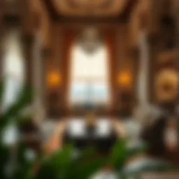 Luxurious majlis seating area with traditional decor