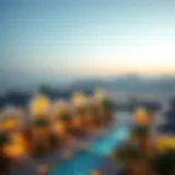 Aerial view of Mamzar chalets showcasing architectural elegance