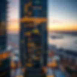 Stunning view of Manchester Tower at dusk