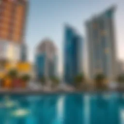 Architectural design of Marina Plaza showcasing modern aesthetics
