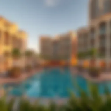 Luxurious amenities offered at Marsa Plaza such as pools and recreational areas