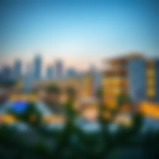 Modern Architecture of Masaken Al Warqa Stunning skyline view of Masaken Al Warqa showcasing modern architecture