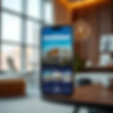 Property App Interface Features Screenshot of a popular Dubai property app interface