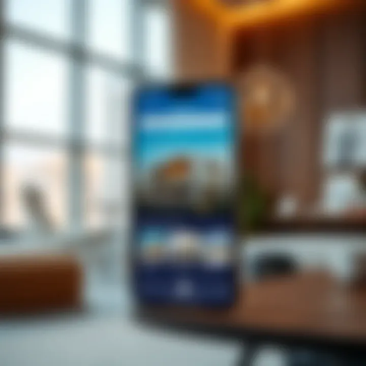 Property App Interface Features Screenshot of a popular Dubai property app interface