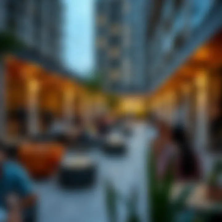 Vibrant community spaces promoting social interaction among residents