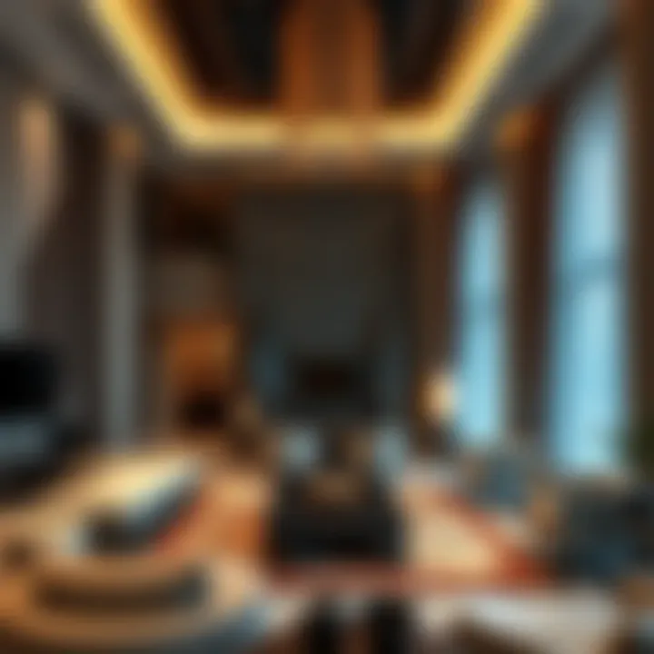 Interior design highlighting elegant living spaces within the residential units