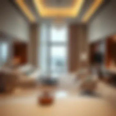 Luxurious suite interior highlighting modern design and comfort