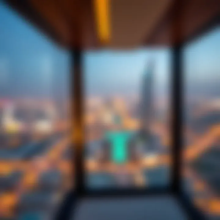 Panoramic view of Dubai from Metro Central Hotel Apartments