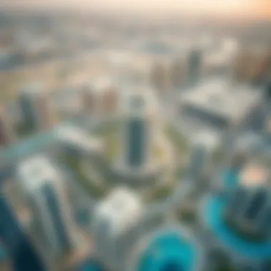 Bird's eye view of Millennium Al Barsha's strategic location within Dubai