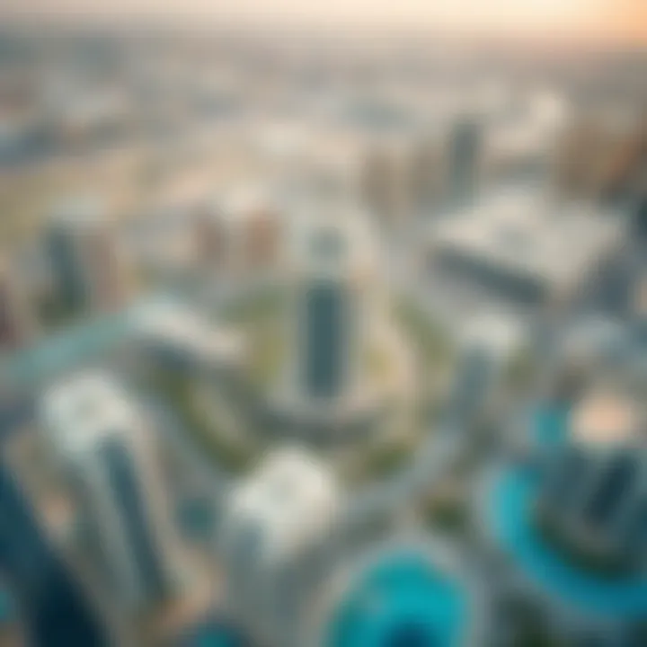 Bird's eye view of Millennium Al Barsha's strategic location within Dubai