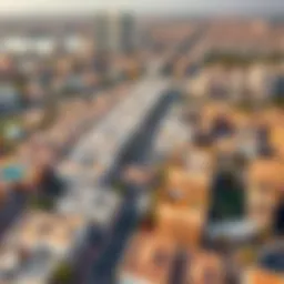 Aerial view of Mowaihat showcasing its unique architecture and layout