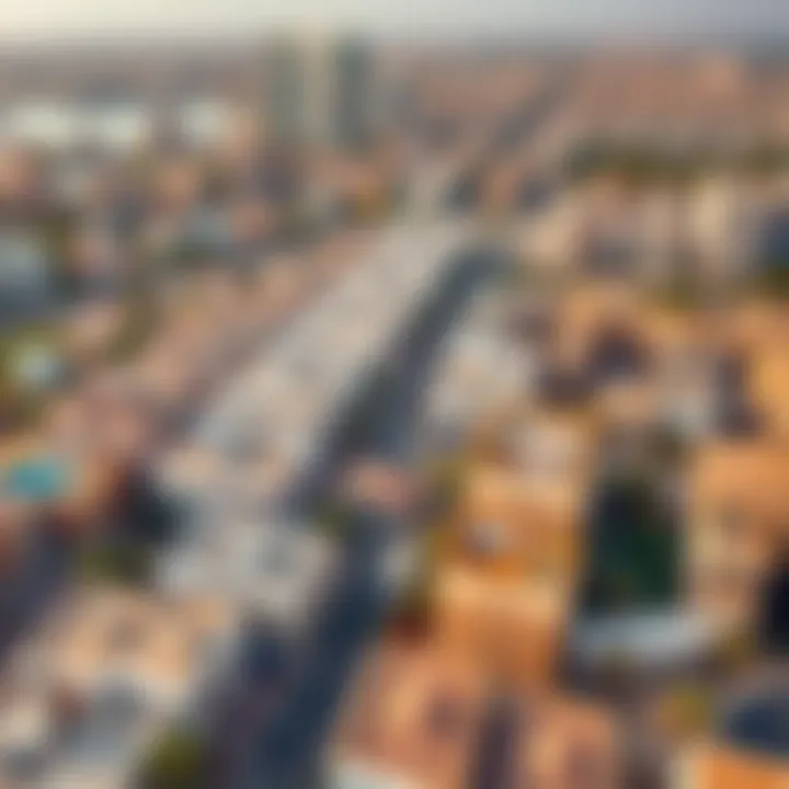 Aerial Perspective of Mowaihat Neighborhood Aerial view of Mowaihat showcasing its unique architecture and layout