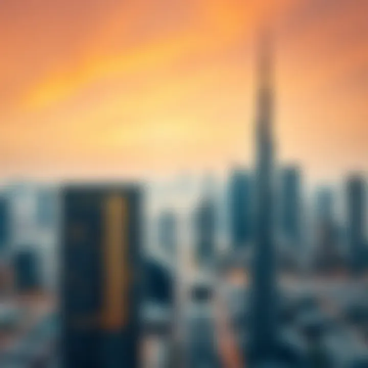 NAS 1 Building in the Heart of Dubai's Skyline Panoramic skyline view highlighting NAS 1 Building's location