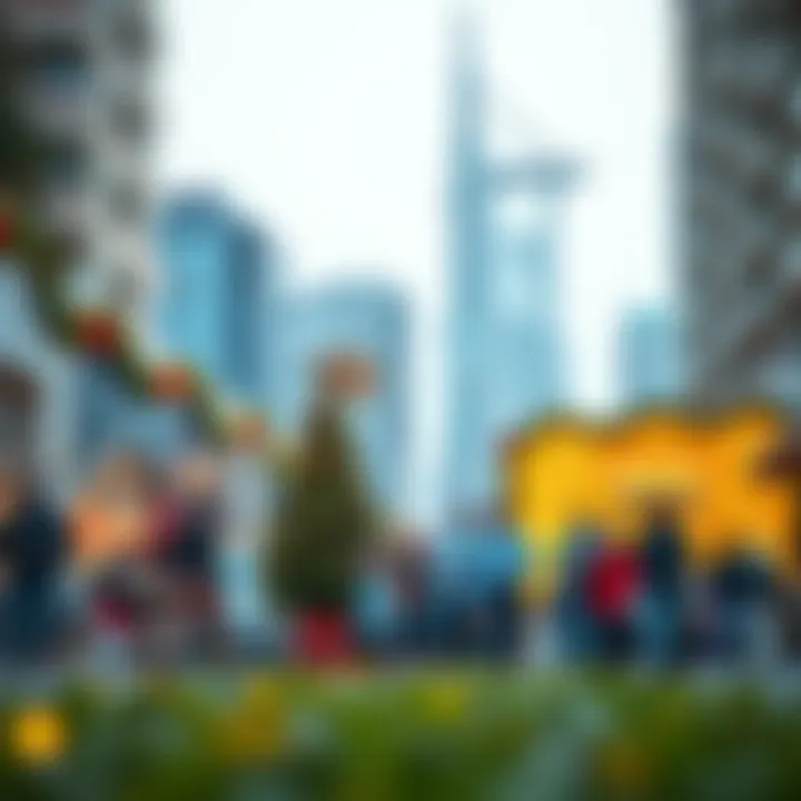 Tourists enjoying UAE holiday festivities