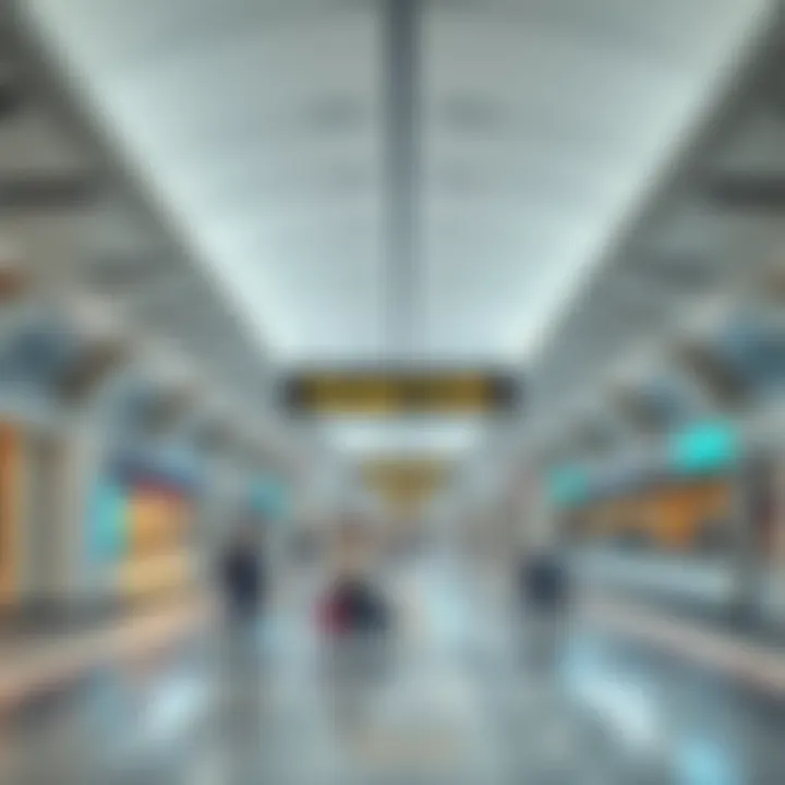 Passenger Facilities Inside Dubai Outlet Mall Metro Station Interior of Dubai Outlet Mall Metro Station highlighting passenger facilities