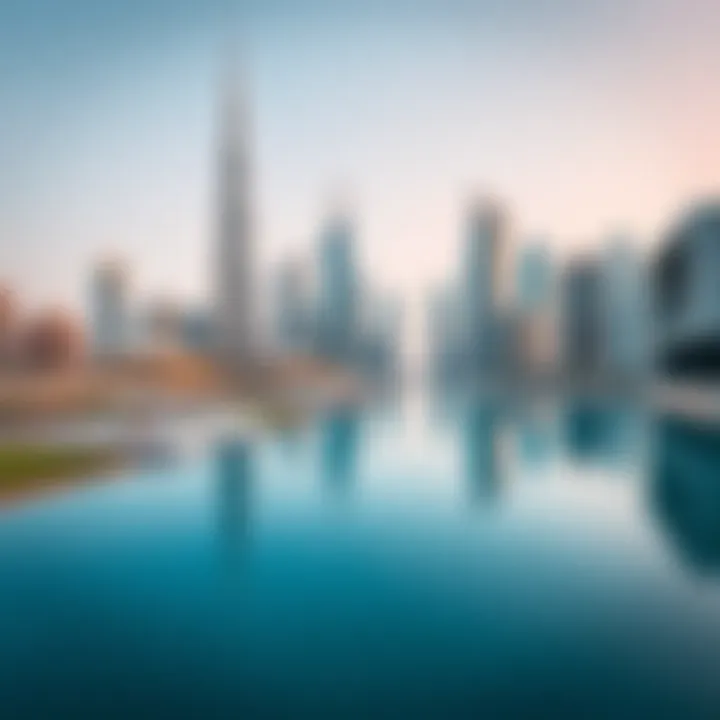 Dubai's Majestic Skyline: A Glimpse of Luxury Living A panoramic view of Dubai's skyline showcasing luxury skyscrapers