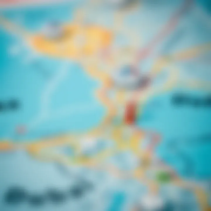 Investment Map: Key Areas for Real Estate in Dubai A map of Dubai highlighting key real estate investment areas