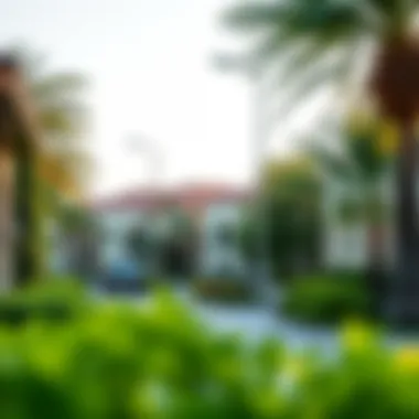 Charming Neighborhood: The Tranquility of Dubai Living A serene neighborhood in Dubai with lush greenery and beautiful homes