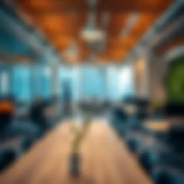 Vibrant Co-Working Environment in Dubai A co-working space in Dubai bustling with activity and collaboration.