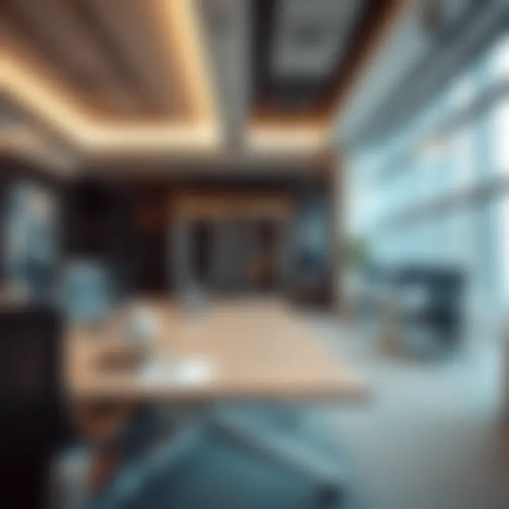 Interior Design Reflecting Modern Work Culture An interior office space designed for modern work culture and productivity.