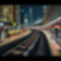 Detailed map highlighting Dubai's metro stations