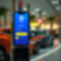 Mobile application interface for parking payments