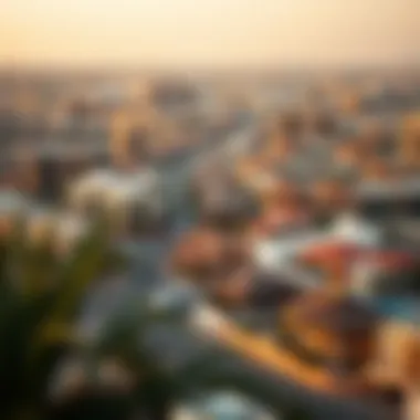 A map highlighting key neighborhoods and their real estate characteristics in Dubai