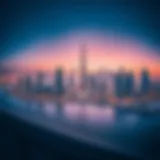 A panoramic view of Dubai's skyline featuring iconic real estate developments